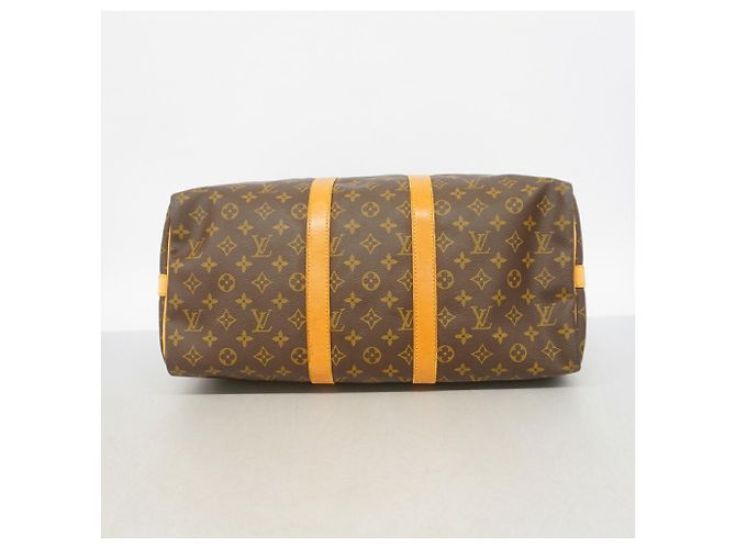 Borsa Louis Vuitton Boston Monogram Keepall Bandoulière 45 Marrone - vista 3