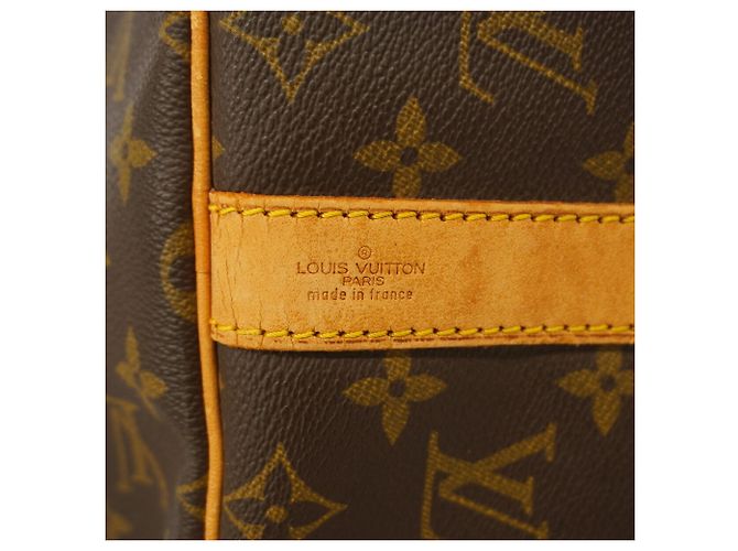 Borsa Louis Vuitton Boston Monogram Keepall Bandoulière 45 Marrone - vista 5