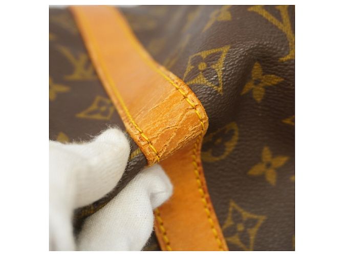 Borsa Louis Vuitton Boston Monogram Keepall Bandoulière 45 Marrone - vista 8