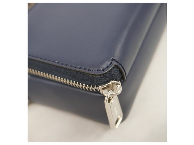 Borsa a tracolla Fendi Zucca in pelle Cachi Blu navy - vista 6