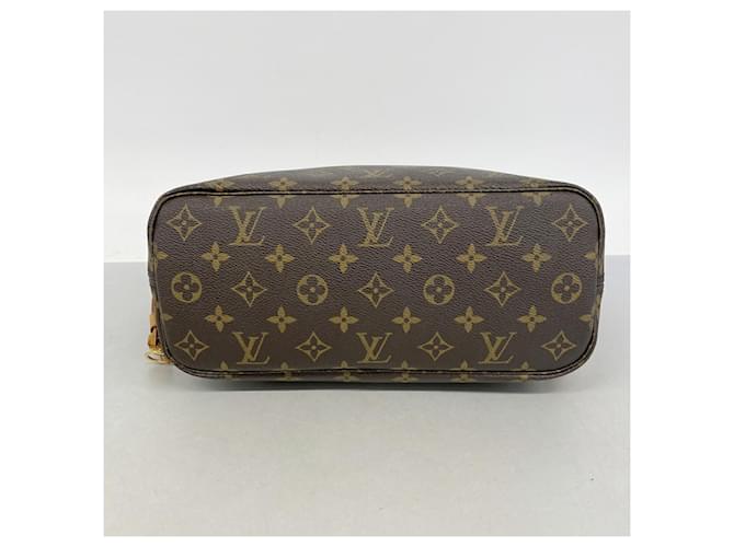 Borsa Tote Louis Vuitton Monogram Neverfull PM Marrone - vista 3