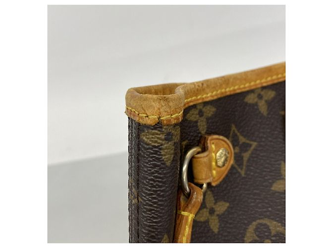 Borsa Tote Louis Vuitton Monogram Neverfull PM Marrone - vista 7