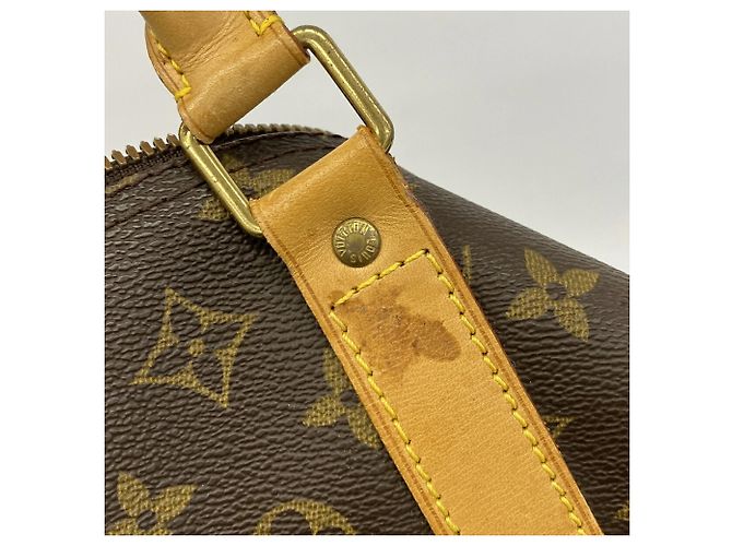 Louis Vuitton Brown Boston Monogram Keepall Bandoulière 60 Marrone - vista 10