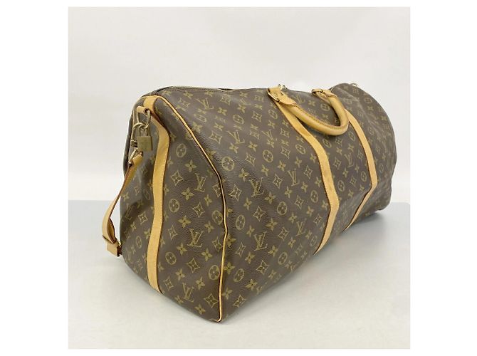 Louis Vuitton Brown Boston Monogram Keepall Bandoulière 60 Marrone - vista 2