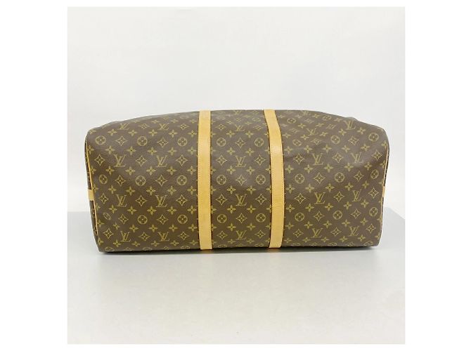 Louis Vuitton Brown Boston Monogram Keepall Bandoulière 60 Marrone - vista 3
