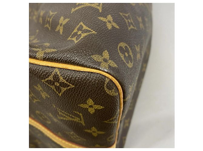 Louis Vuitton Brown Boston Monogram Keepall Bandoulière 60 Marrone - vista 8