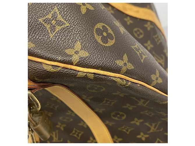 Louis Vuitton Brown Boston Monogram Keepall Bandoulière 60 Marrone - vista 9
