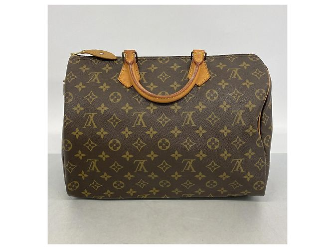 Borsa Louis Vuitton Monogram Speedy 35 Marrone - vista 12