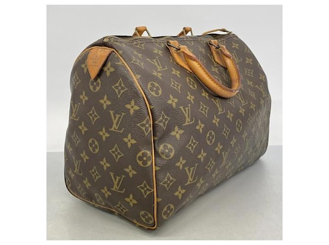 Borsa Louis Vuitton Monogram Speedy 35 Marrone - vista 2