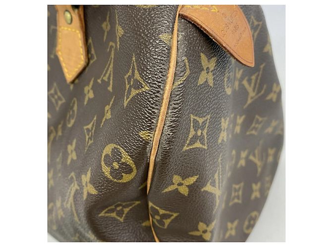 Borsa Louis Vuitton Monogram Speedy 35 Marrone - vista 8