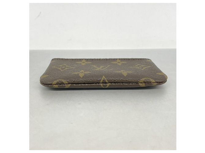 Louis Vuitton Monogram Pochette Clé Coin Case Castaño - vista 2