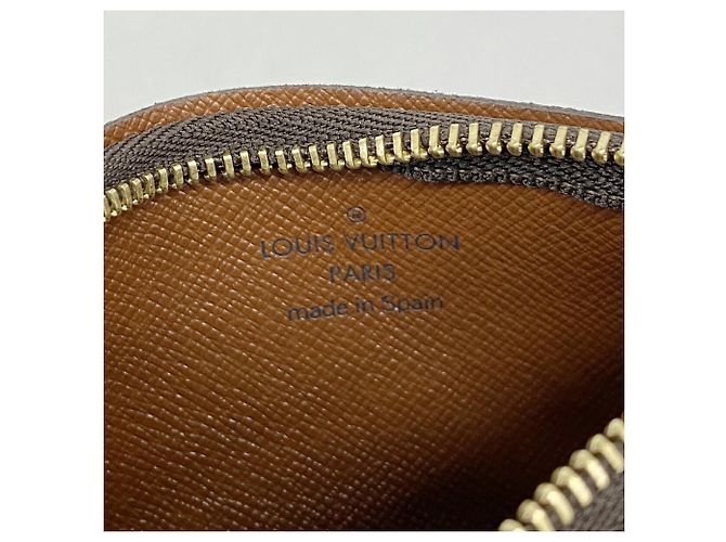 Louis Vuitton Monogram Pochette Clé Coin Case Castaño - vista 4