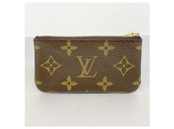Louis Vuitton Monogram Pochette Clé Coin Case Castaño - vista 5