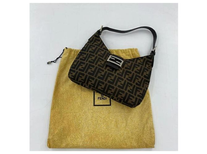 Zucca Borsa a secchiello Fendi Mamma Marrone - vista 9