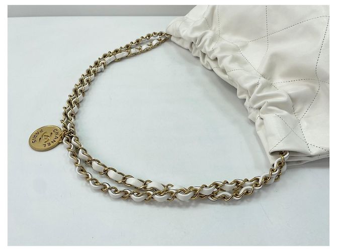 CHANEL Borsa a tracolla Chanel 22 Bianco - vista 8