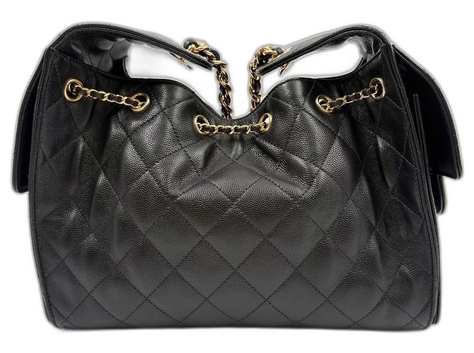 Borsa a mano piccola CHANEL Matelassé in nero - vista 3