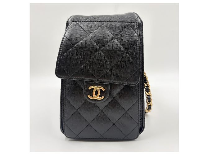 Borsa a mano piccola CHANEL Matelassé in nero - vista 5