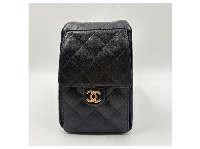Borsa a mano piccola CHANEL Matelassé in nero - vista 6