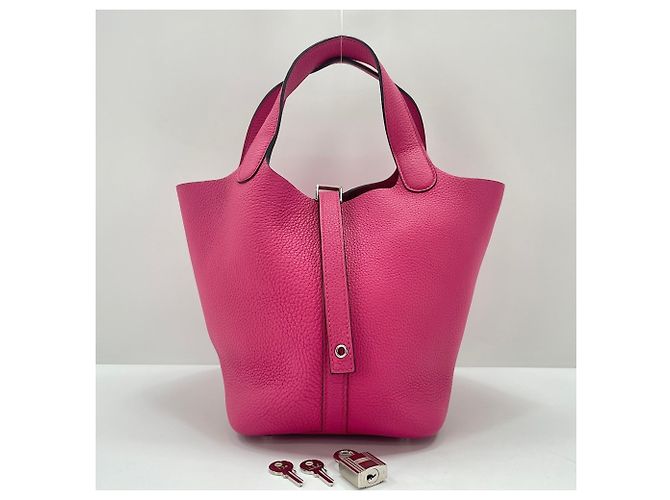 Hermès Borsa HERMES Picotin Lock PM in rosa - vista 13