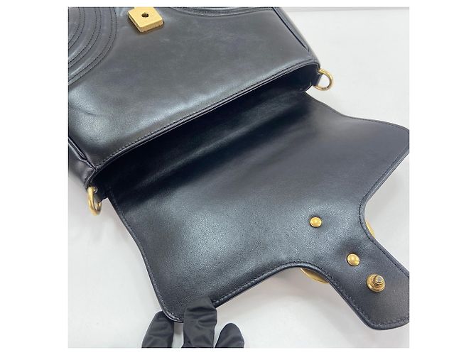 Borsa a mano e a tracolla GUCCI GG Marmont Nero - vista 10