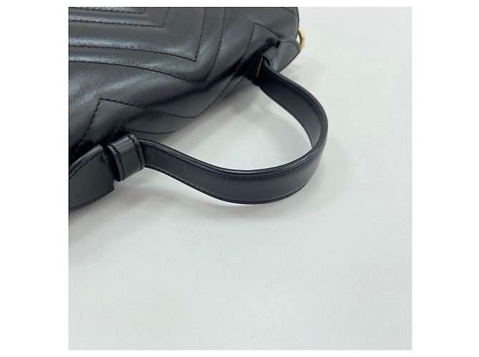 Borsa a mano e a tracolla GUCCI GG Marmont Nero - vista 8