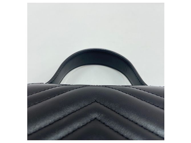 Borsa a mano e a tracolla GUCCI GG Marmont Nero - vista 9