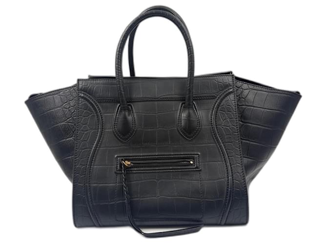 Céline Borsa a mano Celine Luggage Micro - Black Nero - vista 2