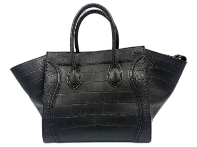 Céline Borsa a mano Celine Luggage Micro - Black Nero - vista 3