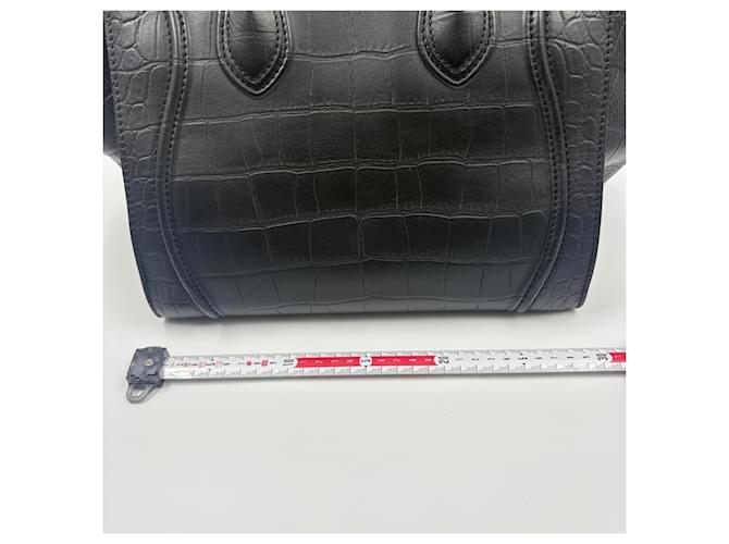 Céline Borsa a mano Celine Luggage Micro - Black Nero - vista 4