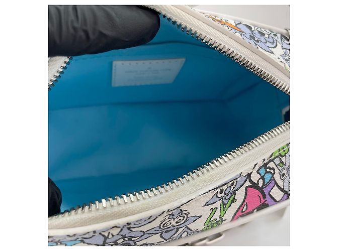 Borsa a tracolla Louis Vuitton Mini Soft Trunk Bianco - vista 10