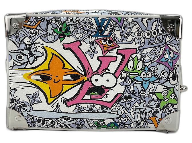 Borsa a tracolla Louis Vuitton Mini Soft Trunk Bianco - vista 2