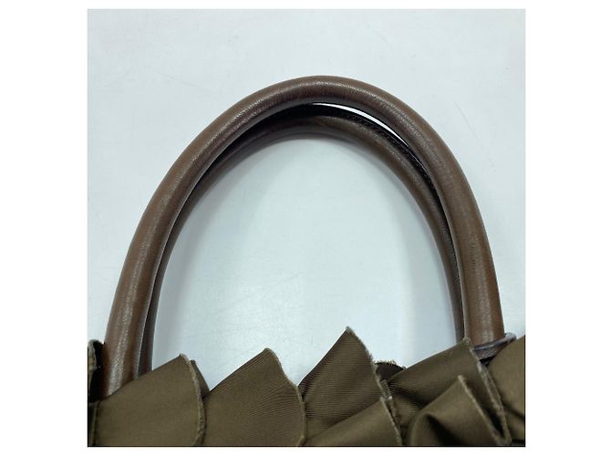Borsa con volant PRADA in Brown Marrone - vista 10