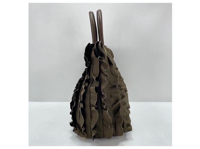 Borsa con volant PRADA in Brown Marrone - vista 4