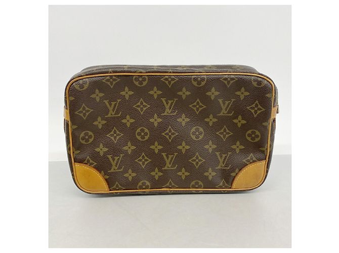 Borsa a Clutch Louis Vuitton Monogram Compiegne 28 Marrone - vista 11