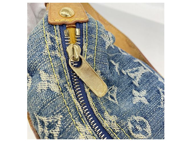 Borsa a tracolla Louis Vuitton Monogram Denim Baggy PM Blu - vista 10