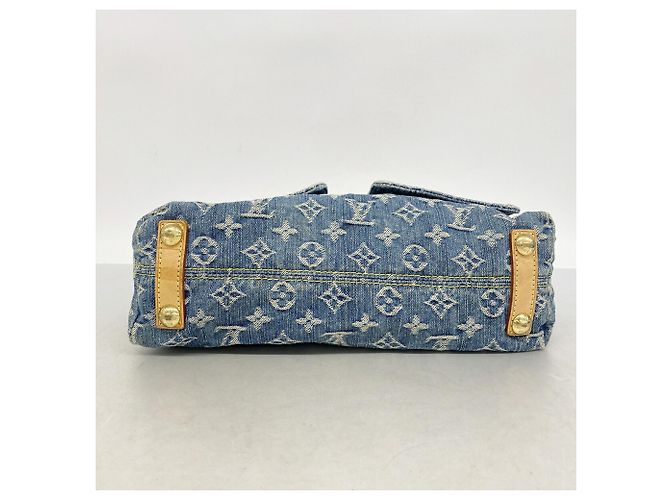 Borsa a tracolla Louis Vuitton Monogram Denim Baggy PM Blu - vista 3