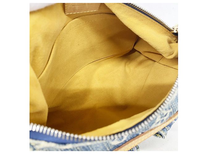 Borsa a tracolla Louis Vuitton Monogram Denim Baggy PM Blu - vista 4