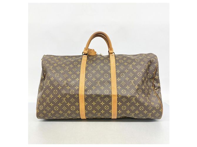 Louis Vuitton Boston Monogram Keepall Bandoulière 60 Marrone - vista 13