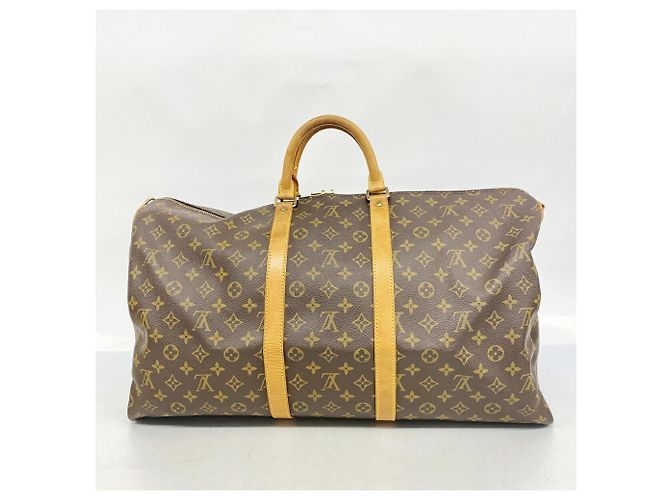 Louis Vuitton Monogram Keepall Bandoulière 55 Marrone - vista 11