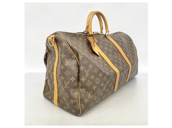 Louis Vuitton Monogram Keepall Bandoulière 55 Marrone - vista 2