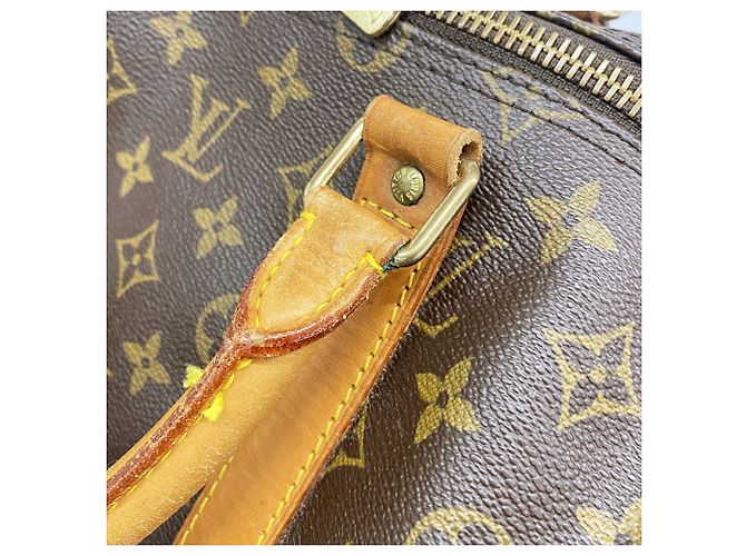 Louis Vuitton Monogram Keepall Bandoulière 55 Marrone - vista 7