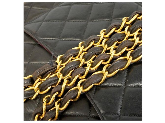Borsa a tracolla Chanel Large Matelassé Nero - vista 7