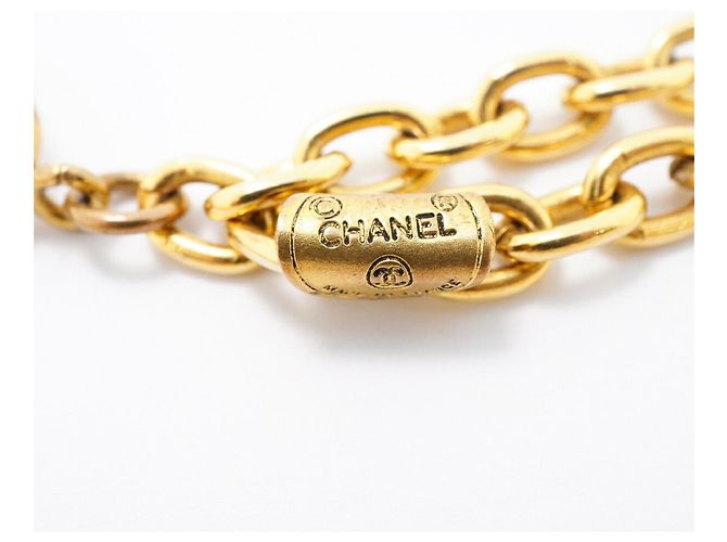 Collana Chanel placcata oro con strass D'oro - vista 5