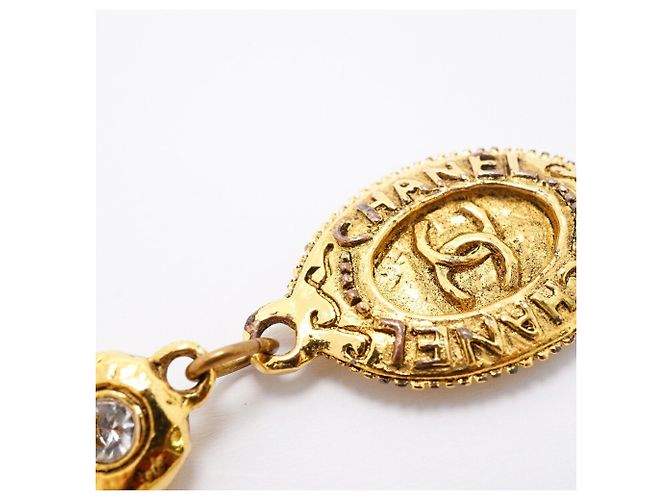 Collana Chanel placcata oro con strass D'oro - vista 7
