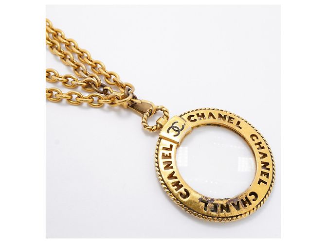 Collana Chanel placcata oro con logo Coco Mark D'oro - vista 2