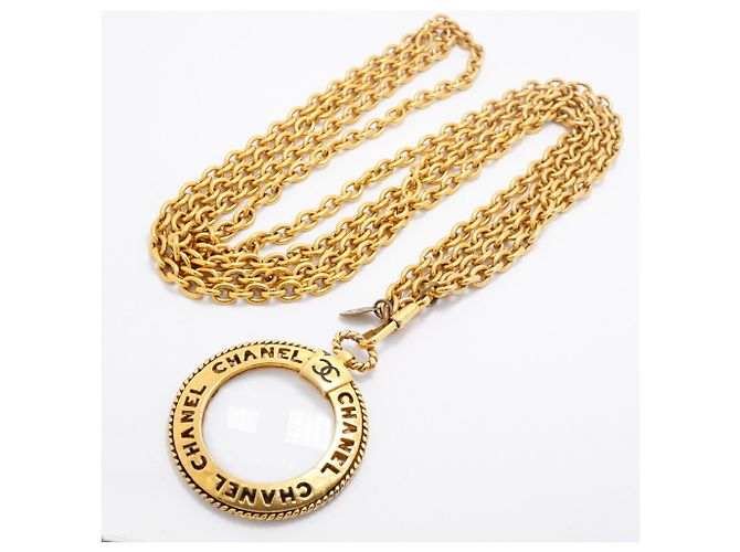 Collana Chanel placcata oro con logo Coco Mark D'oro - vista 3