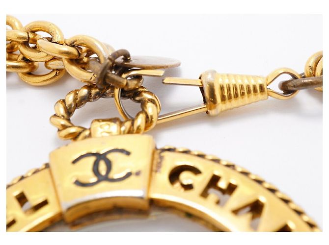 Collana Chanel placcata oro con logo Coco Mark D'oro - vista 4
