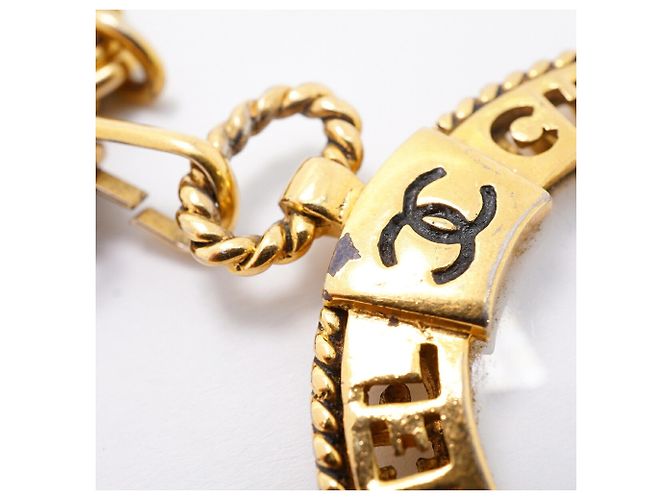 Collana Chanel placcata oro con logo Coco Mark D'oro - vista 8