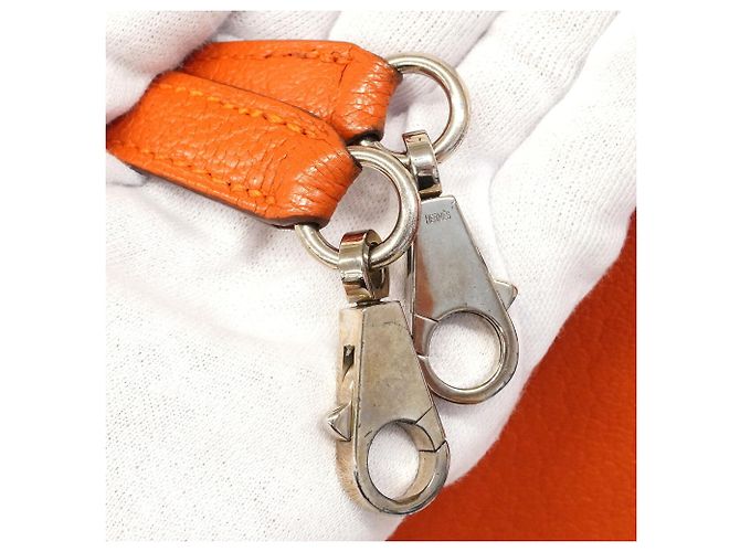 Hermès Borsa Hermes Kelly 35 in pelle Chevre Orange Arancione - vista 11