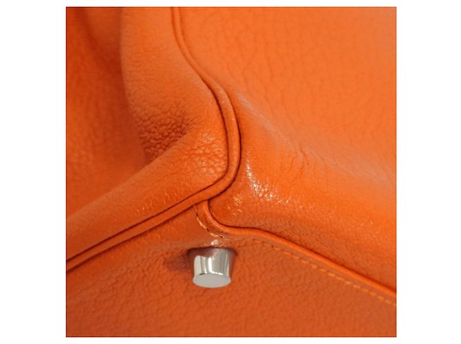 Hermès Borsa Hermes Kelly 35 in pelle Chevre Orange Arancione - vista 6